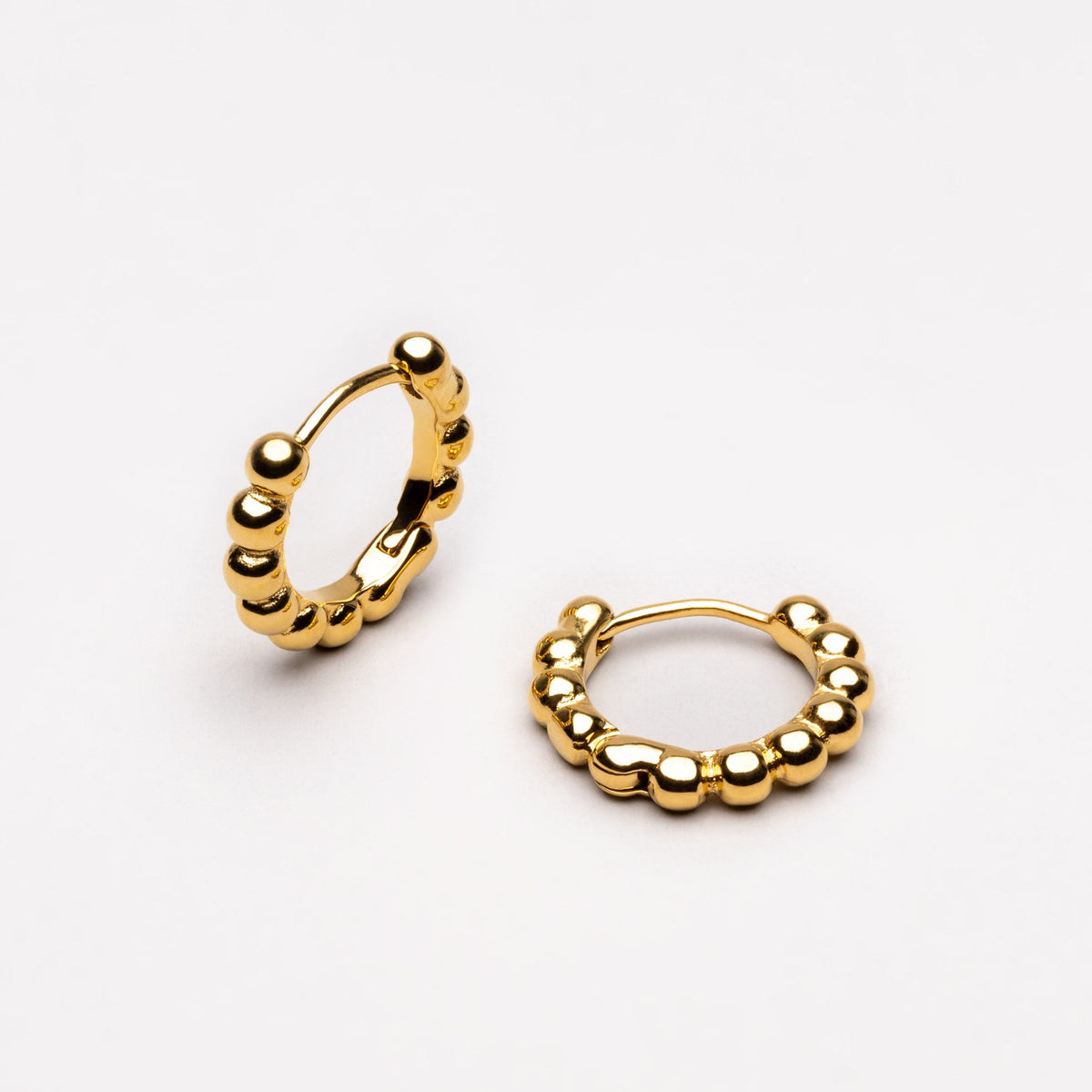 Bruce & Co Beaded Edge Hoop Earrings, 9 mm