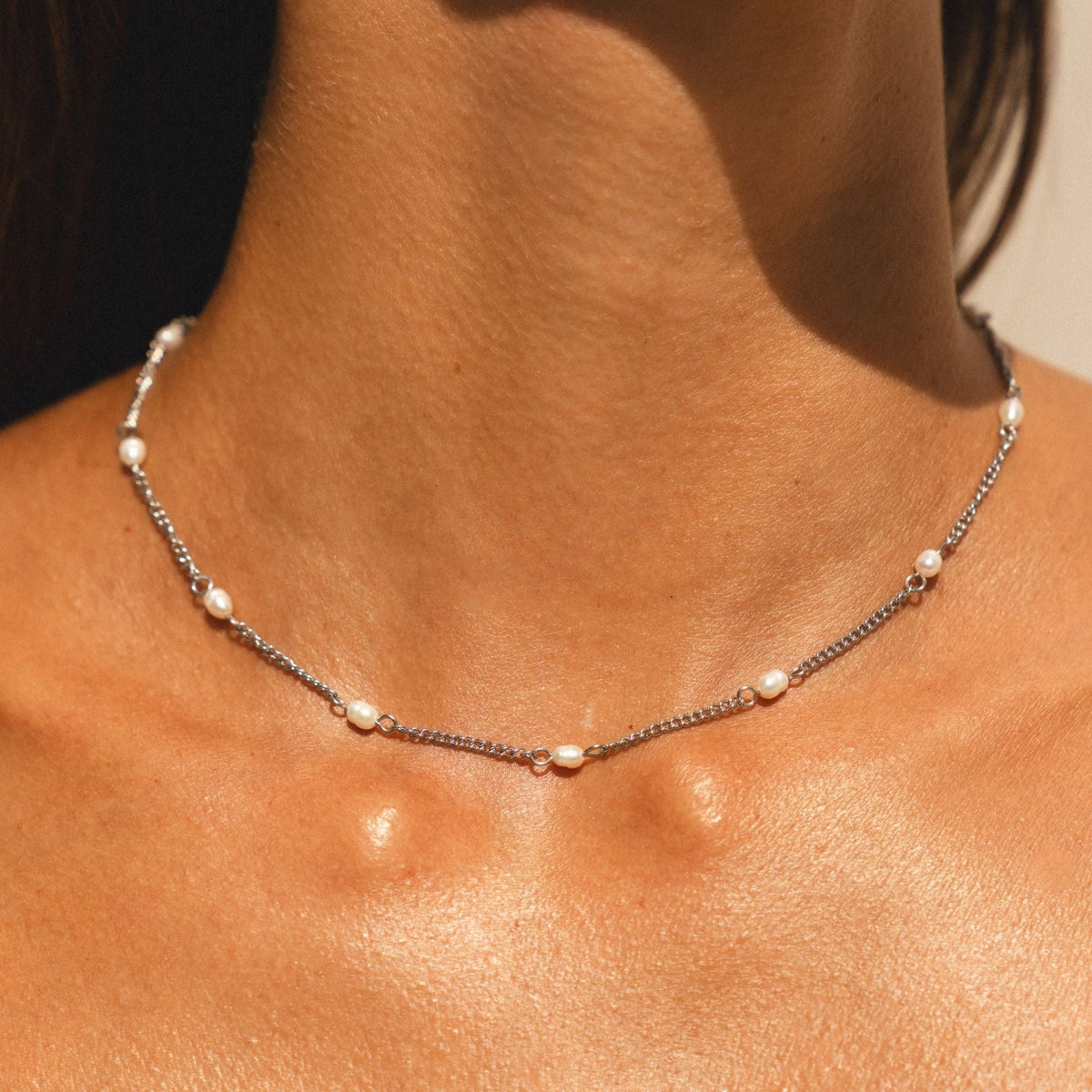 Bruce & Co Freshwater Pearl Station Choker, 37 cm