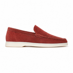 Bellaro port red loafer side profile on white