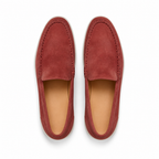 Bellaro port red loafers top view on white