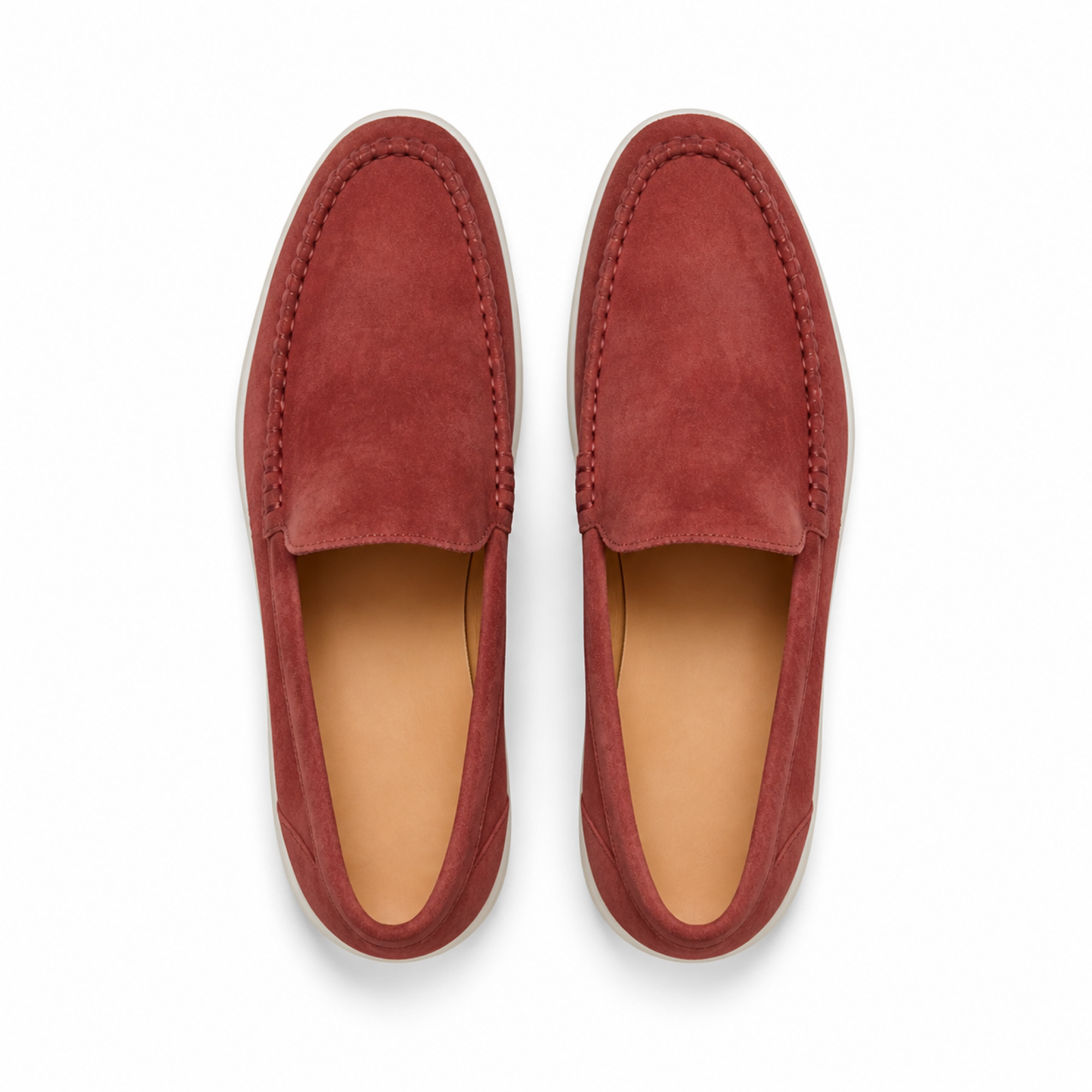 Bellaro port red loafers top view on white
