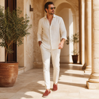 Bellaro port red loafers worn in colonnade