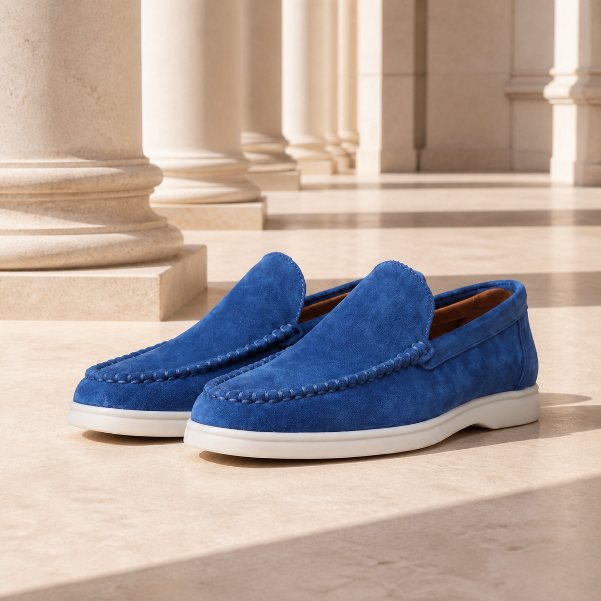 Bellaro Ultramarine loafers — colonnade editorial