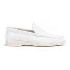 Bellaro white loafers — side profile