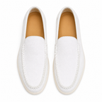 Bellaro white loafers — top view