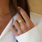 Bruce & Co Bold – Wide Ribbed Band Ring
