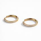 Bruce & Co Pavé Cubic Zirconia Hoop Earrings, 16 mm