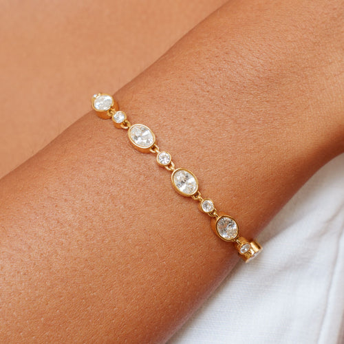 Bruce & Co Aura – Bezel Set Zircon Station Bracelet