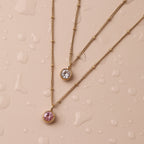 Bruce & Co Round CZ Birthstone Necklace, 9 mm