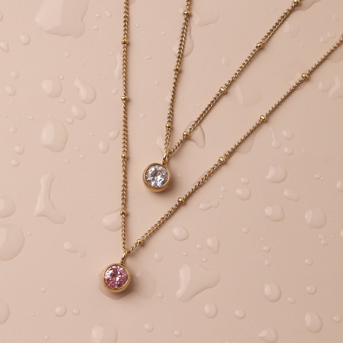 Bruce & Co Round CZ Birthstone Necklace, 9 mm