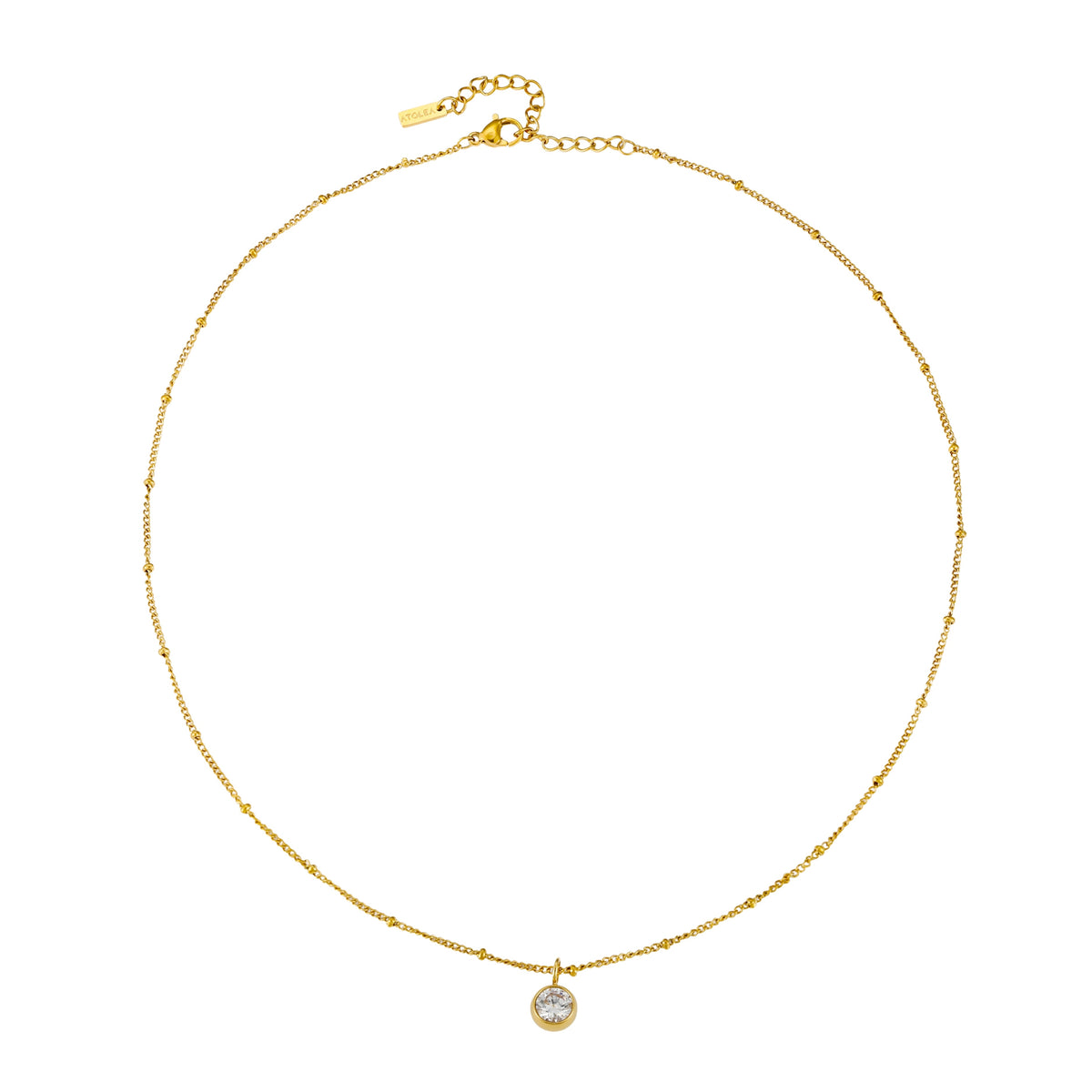 Bruce & Co Round CZ Birthstone Necklace, 9 mm