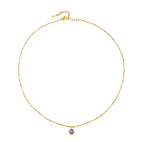 Bruce & Co Round CZ Birthstone Necklace, 9 mm