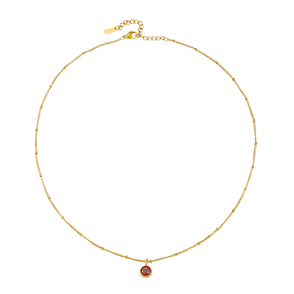 Bruce & Co Round CZ Birthstone Necklace, 9 mm