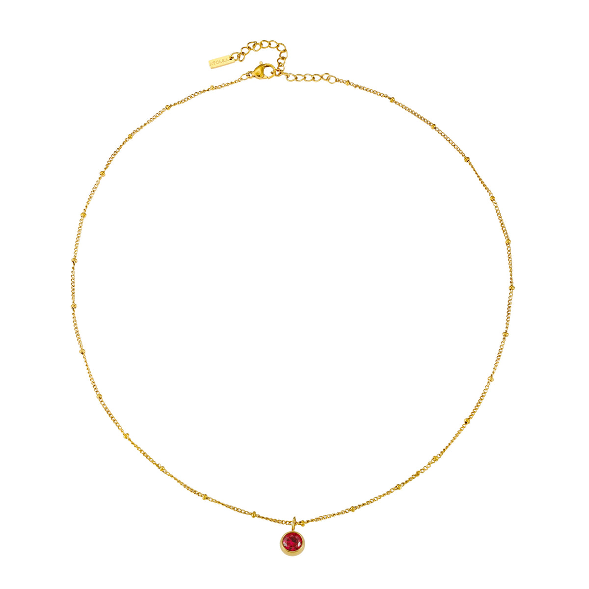 Bruce & Co Round CZ Birthstone Necklace, 9 mm