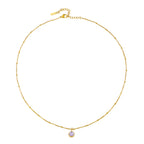 Bruce & Co Round CZ Birthstone Necklace, 9 mm