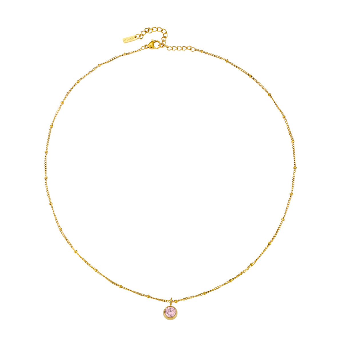 Bruce & Co Round CZ Birthstone Necklace, 9 mm