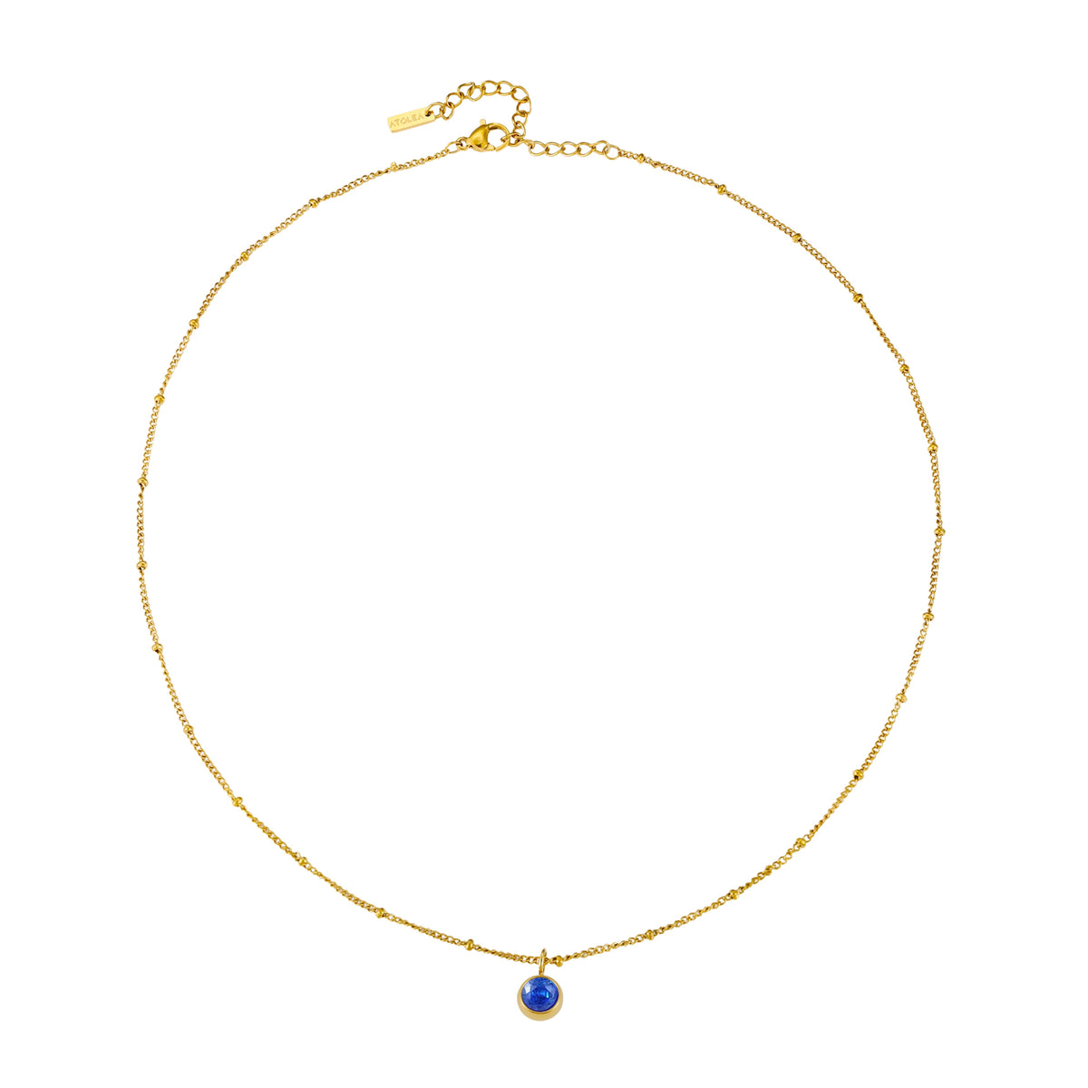 Bruce & Co Round CZ Birthstone Necklace, 9 mm