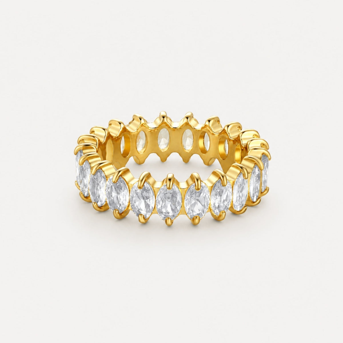 Bruce & Co Birthstone-Color Cubic Zirconia Eternity Ring, 6.6 mm