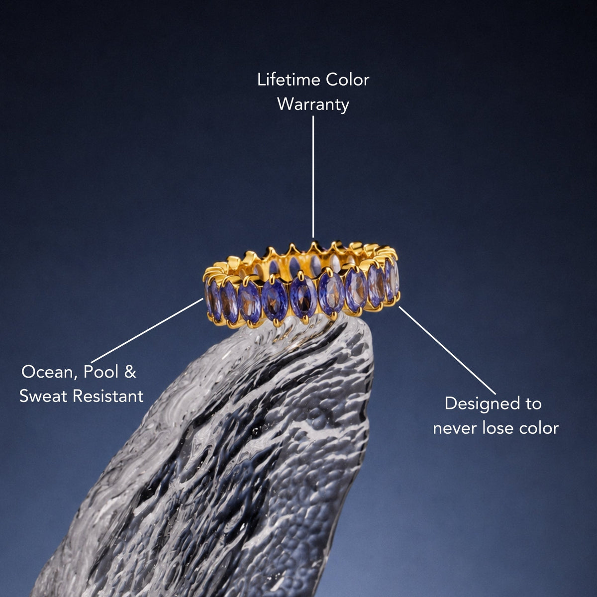 Bruce & Co Birthstone-Color Cubic Zirconia Eternity Ring, 6.6 mm
