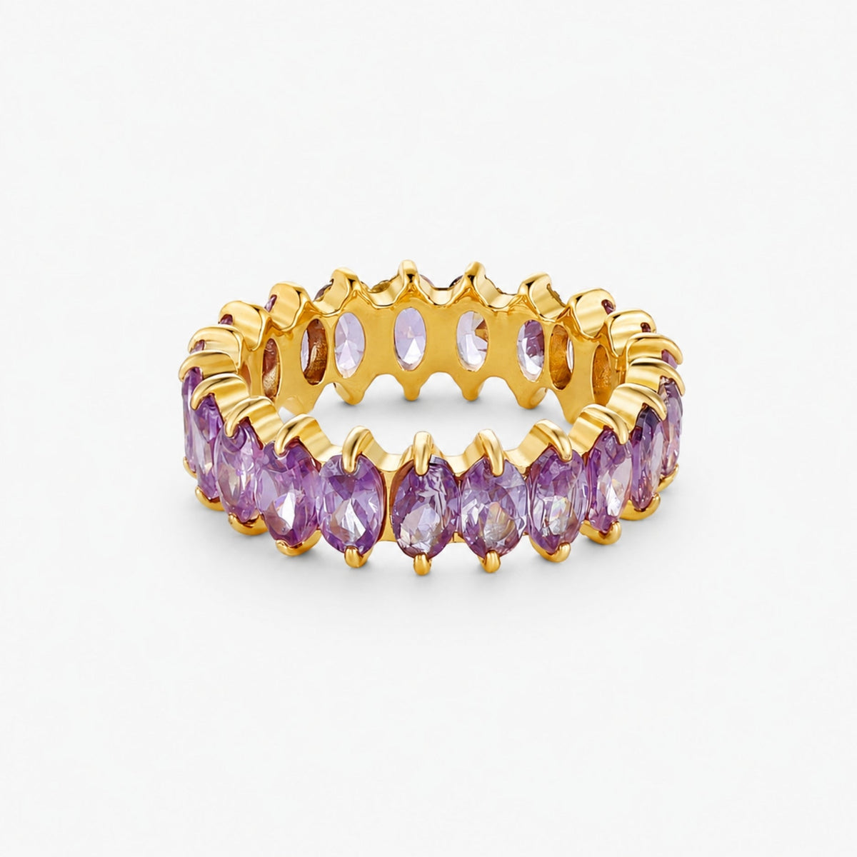 Bruce & Co Birthstone-Color Cubic Zirconia Eternity Ring, 6.6 mm
