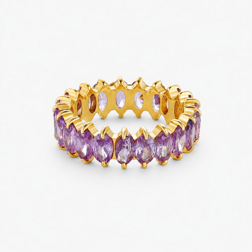 Bruce & Co Birthstone-Color Cubic Zirconia Eternity Ring, 6.6 mm