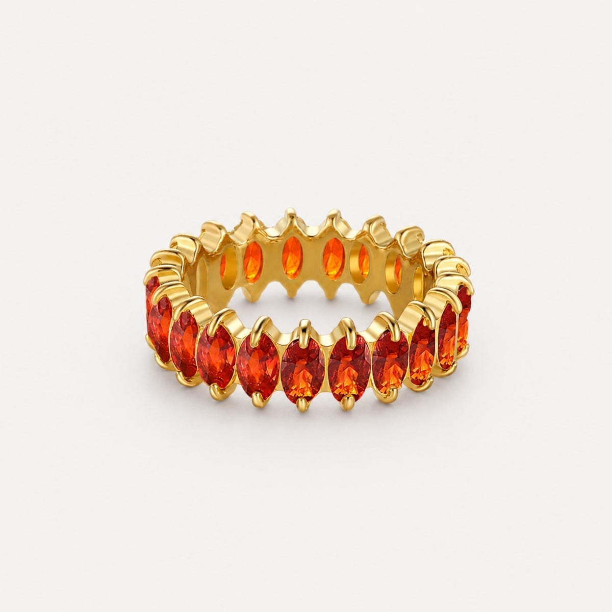 Bruce & Co Birthstone-Color Cubic Zirconia Eternity Ring, 6.6 mm