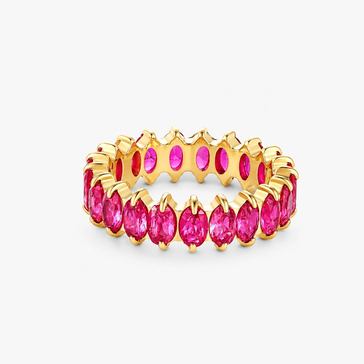 Bruce & Co Birthstone-Color Cubic Zirconia Eternity Ring, 6.6 mm