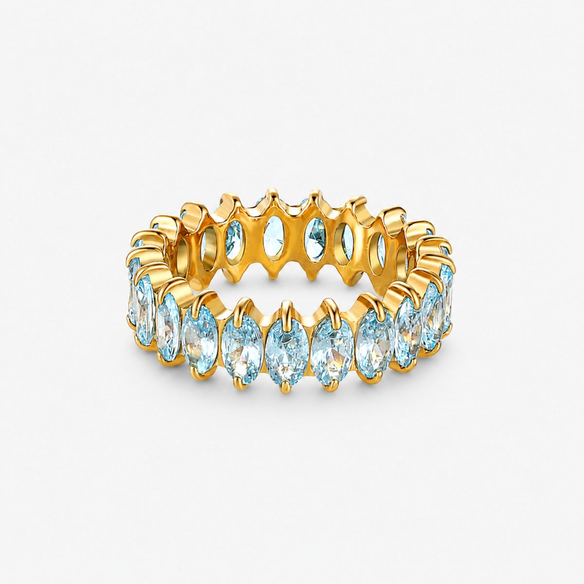 Bruce & Co Birthstone-Color Cubic Zirconia Eternity Ring, 6.6 mm