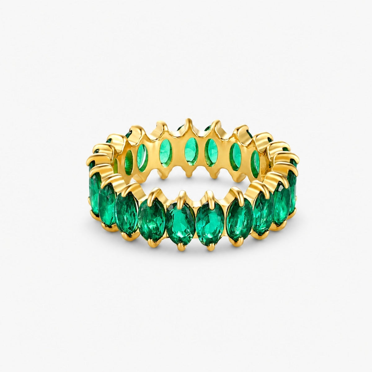 Bruce & Co Birthstone-Color Cubic Zirconia Eternity Ring, 6.6 mm