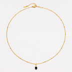 Bruce & Co Oval Black Cubic Zirconia Pendant Necklace