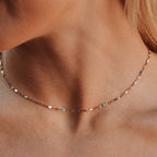 Bruce & Co Mykonos – Blue and White Enamel Choker