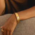 Bruce & Co Linea – Layered Cuff Bracelet, 13 mm, 18K Gold PVD Steel