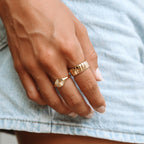 Bruce & Co Bold – Wide Ribbed Band Ring