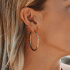 Bruce & Co Large Twisted Hoop Earrings, 40 mm