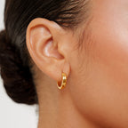 Bruce & Co Bold Huggie Hoop Earrings, 16 mm, Steel