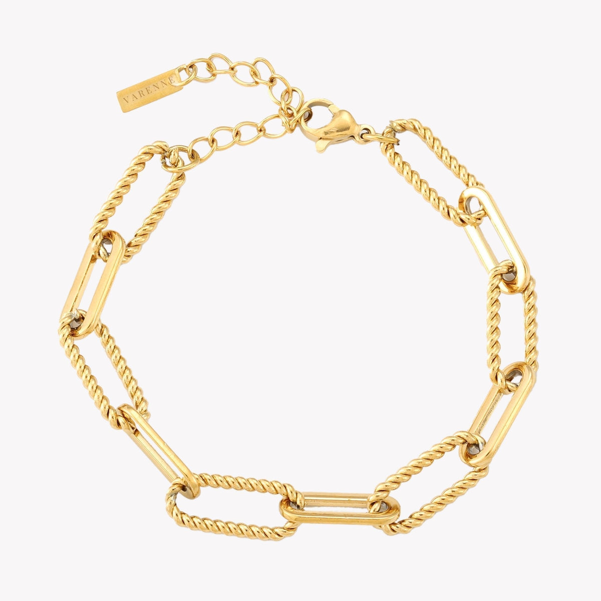 Bruce & Co Textured Paperclip Bracelet, 5.5 mm, Steel