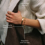 Bruce & Co Textured Paperclip Bracelet, 5.5 mm, Steel