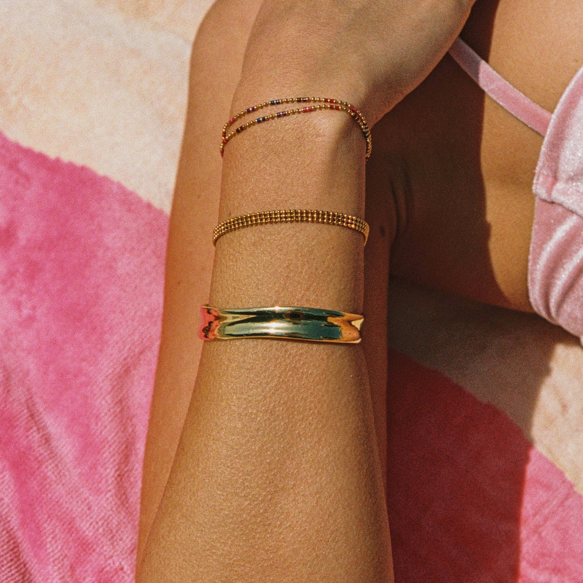 Bruce & Co Sol – Sculpted Polished Open Cuff Bracelet