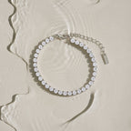 Bruce & Co Zircon Tennis Bracelet, 4.1 mm Stones, Steel