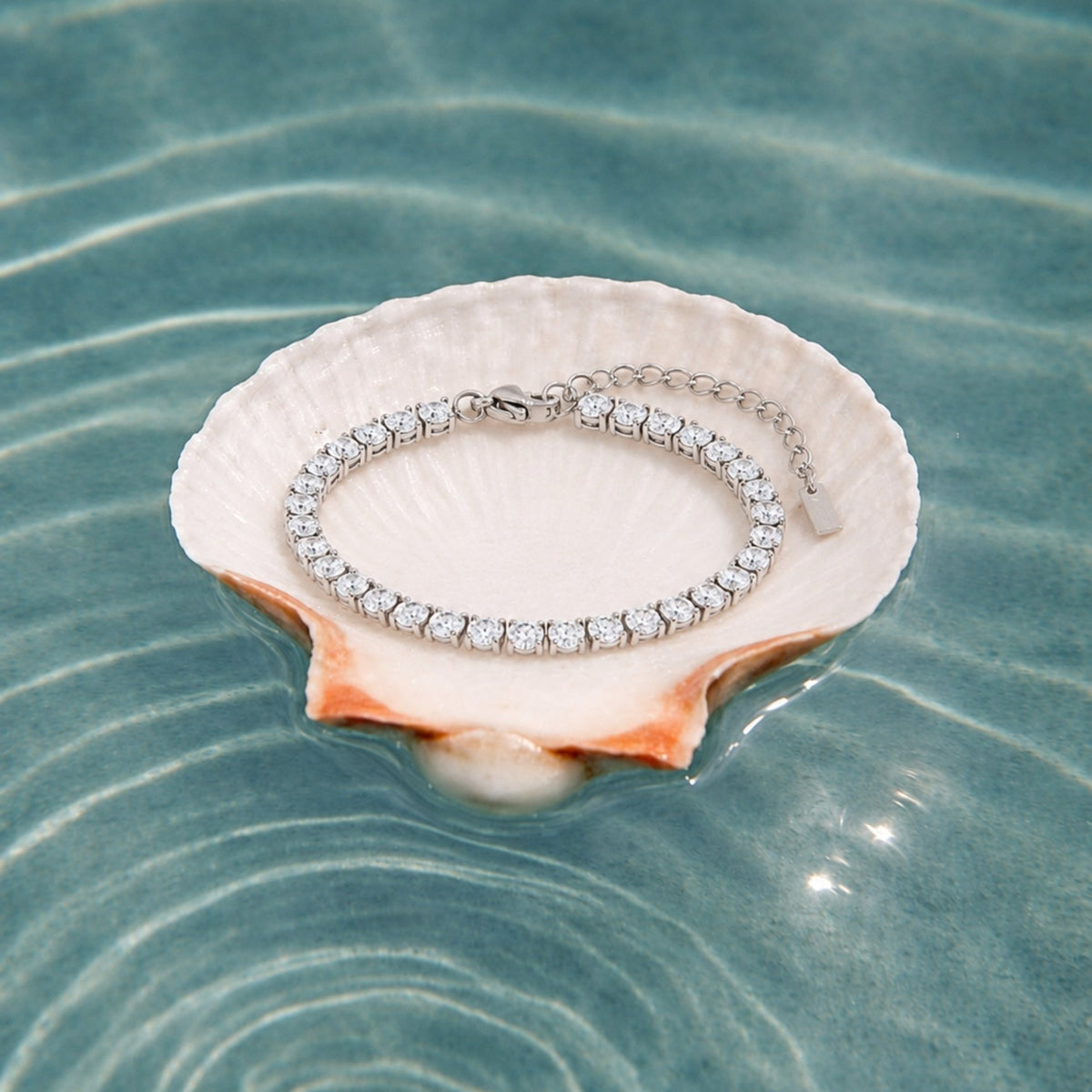 Bruce & Co Zircon Tennis Bracelet, 4.1 mm Stones, Steel