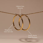 Bruce & Co Large Twisted Hoop Earrings, 40 mm