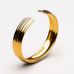 Bruce & Co Linea – Layered Cuff Bracelet, 13 mm, 18K Gold PVD Steel