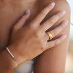 Bruce & Co Bold – Wide Ribbed Band Ring