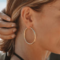 Bruce & Co Large Twisted Hoop Earrings, 40 mm