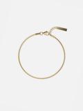 Bruce & Co Men’s Box Chain Bracelet, 18K Gold-Plated Steel, Adjustable