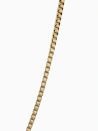 Bruce & Co Men’s Square-Link Box Necklace, 55 cm, 18K Gold-Plated Steel