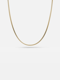Bruce & Co Men’s Square-Link Box Necklace, 55 cm, 18K Gold-Plated Steel