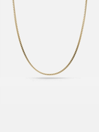 Bruce & Co Men’s Square-Link Box Necklace, 55 cm, 18K Gold-Plated Steel