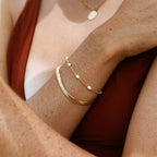 Bruce & Co Lovina – Freshwater Pearl Station Bracelet, 16 cm