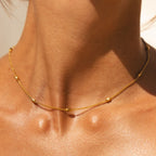 Bruce & Co Brisa – Oval Bead Station Choker, 37 cm